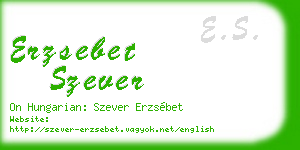 erzsebet szever business card